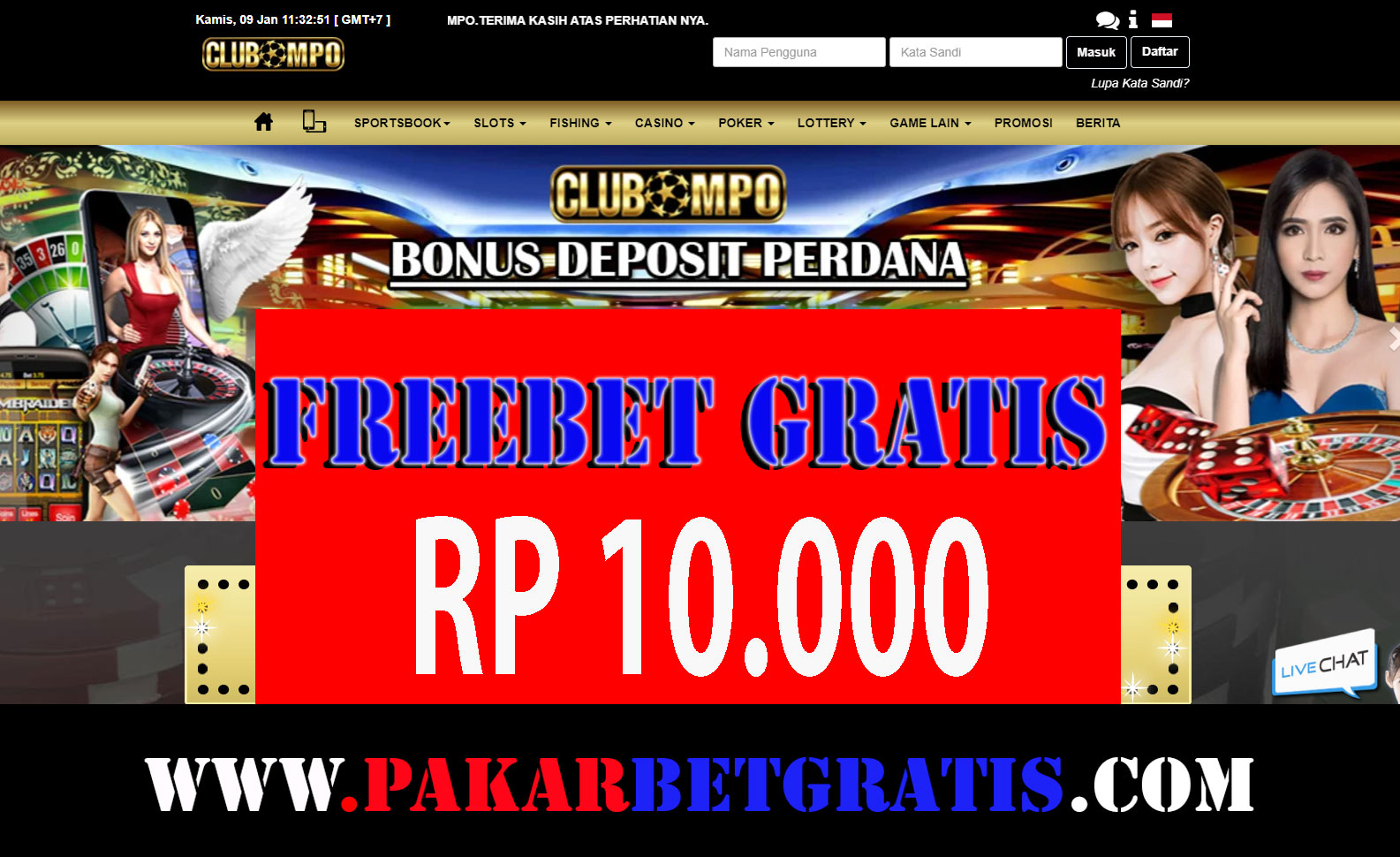 Freebet clubmpo