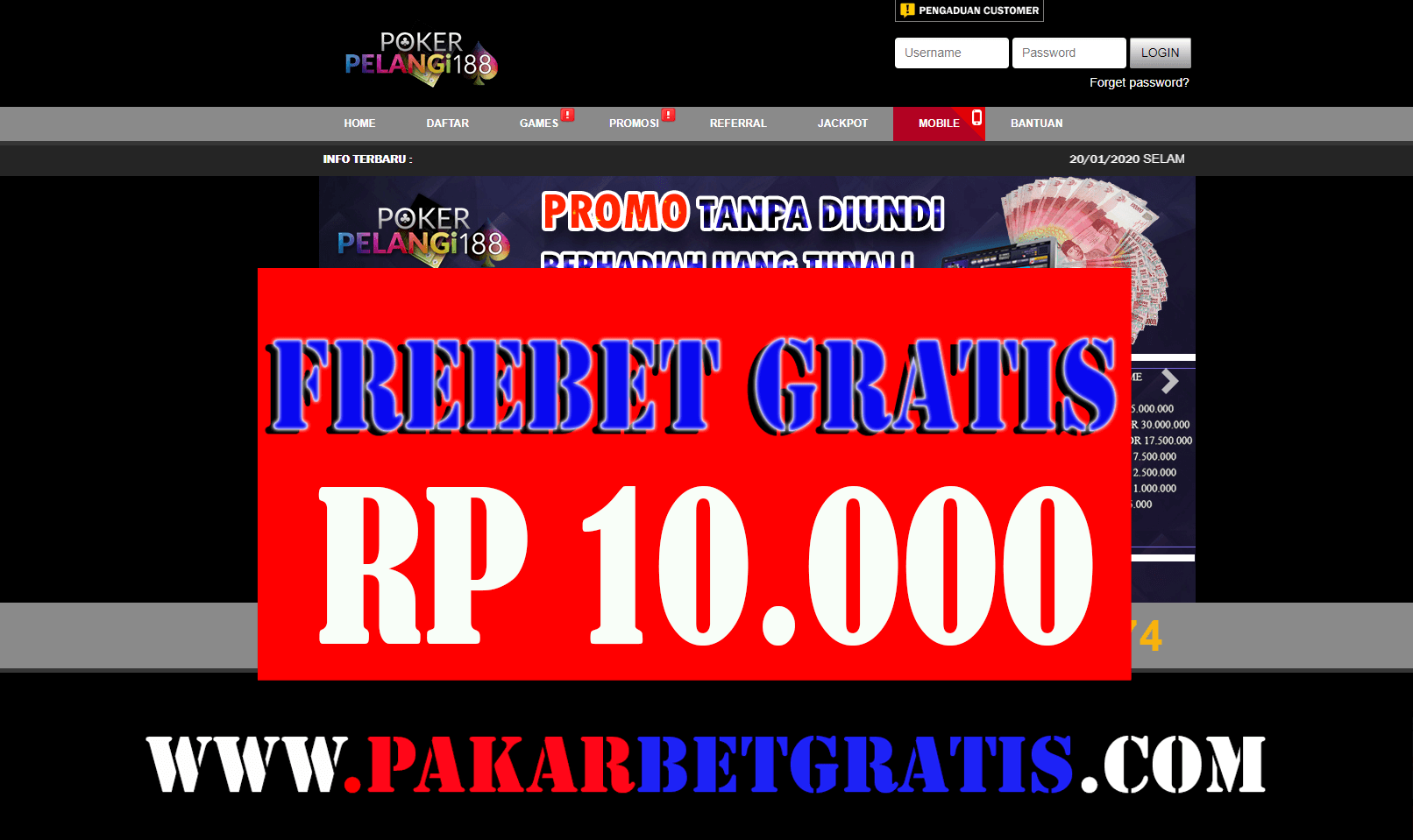 Freechips pokerpelangi188