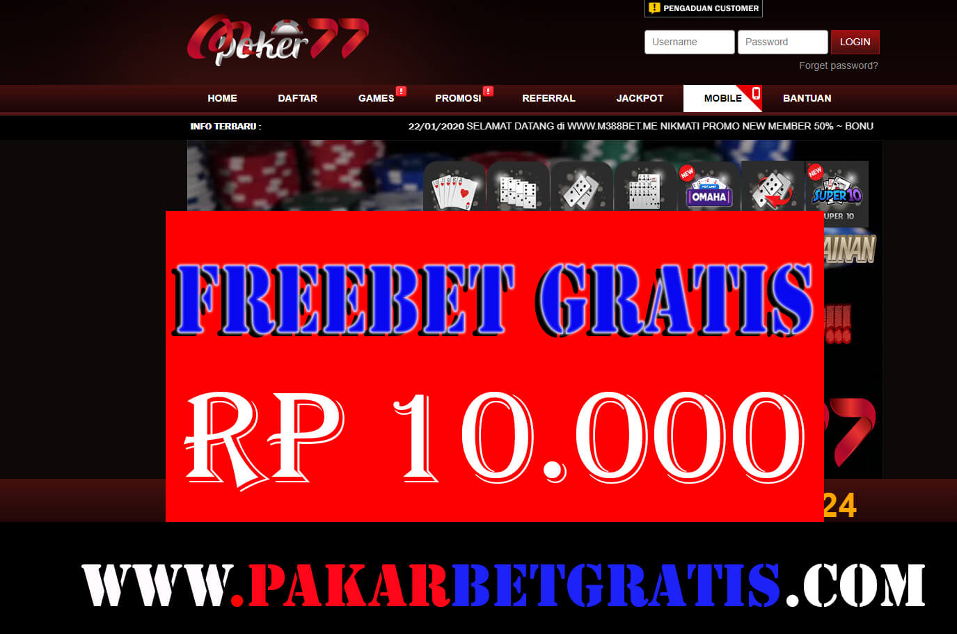 Freechips Gratis Rp 10.000 Tanpa Deposit