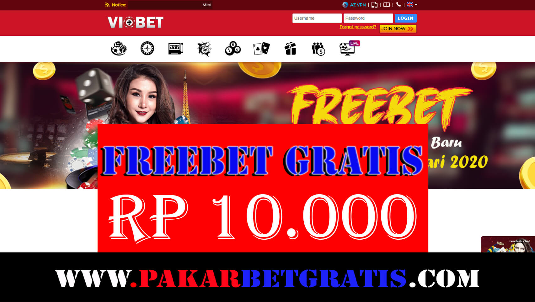 Freebet Gratis viobet Rp 10.000 Tanpa deposit