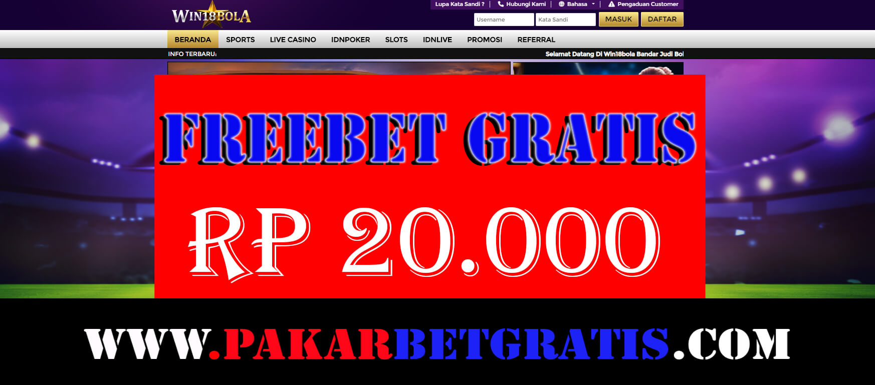 Freebet win18bola