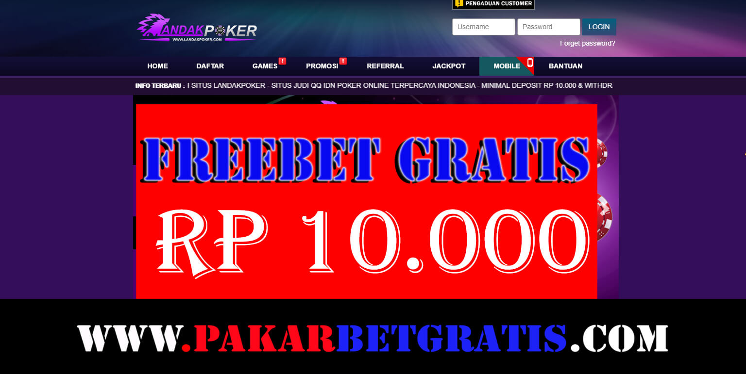 Freechips gratis landakpoker rp 10.000 Tanpa deposit