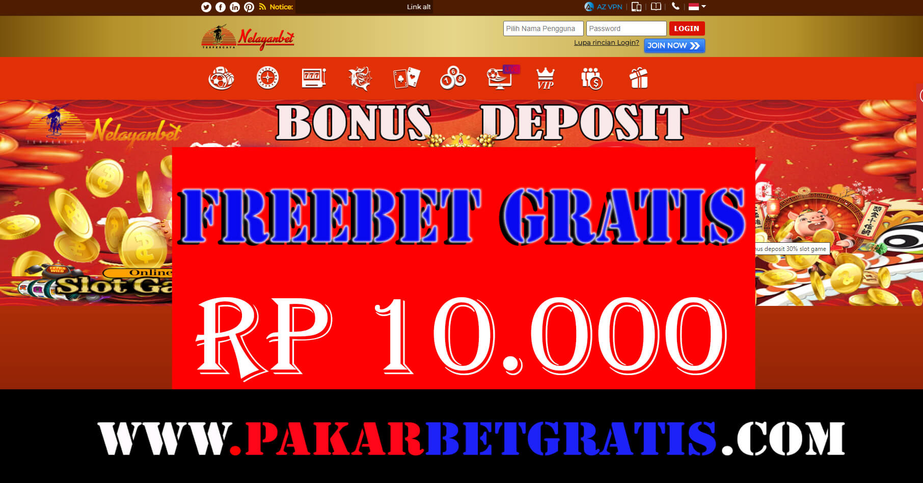 Freebet Gratis Rp 10.000 Tanpa Deposit