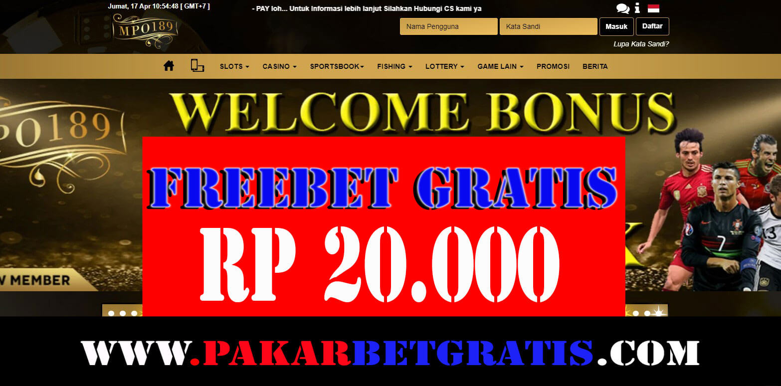 MPO189 Freebet Gratis Rp 20.000 Tanpa deposit