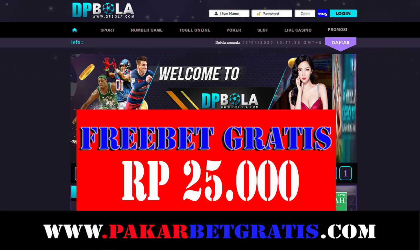 Dpbola freebet gratis Rp 25.000 tanpa deposit