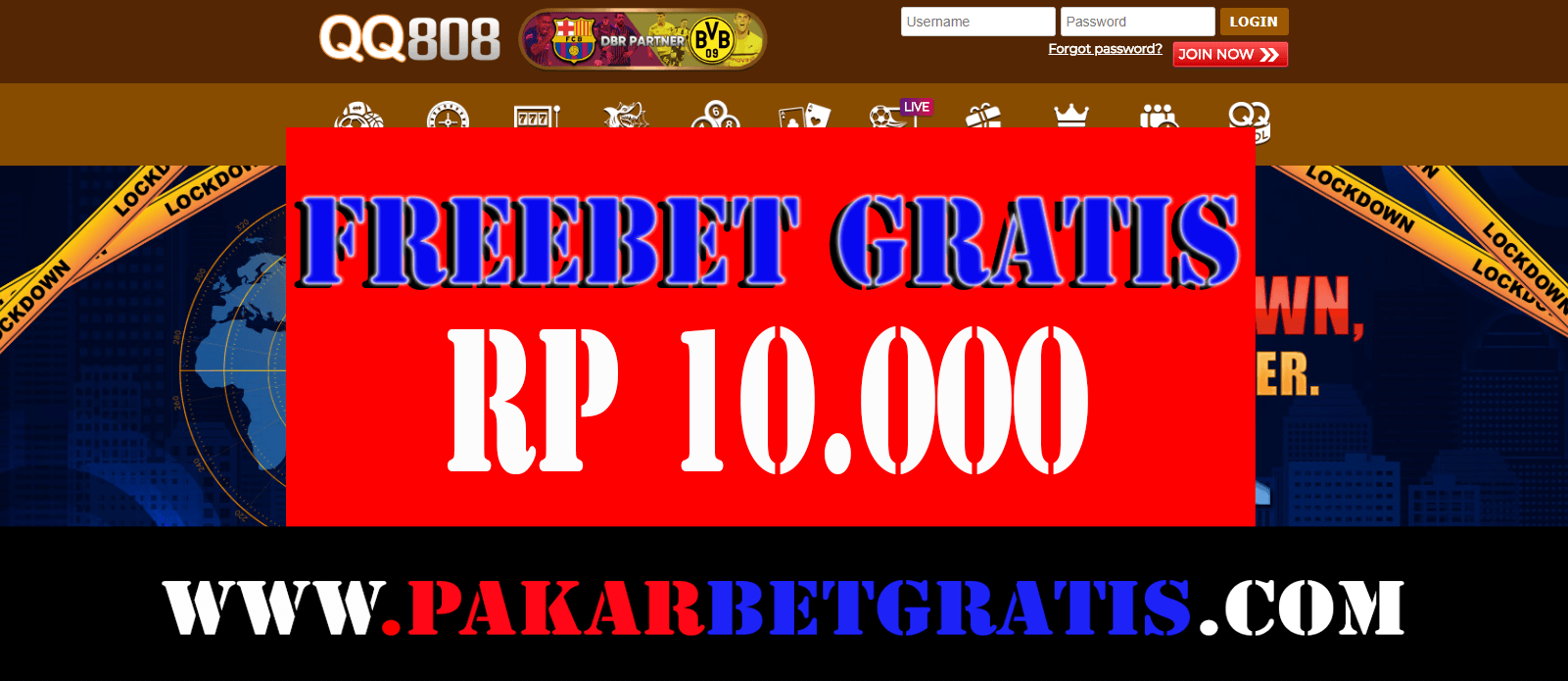 Freebet gratis qq808 Rp 10.000 tanpa deposit