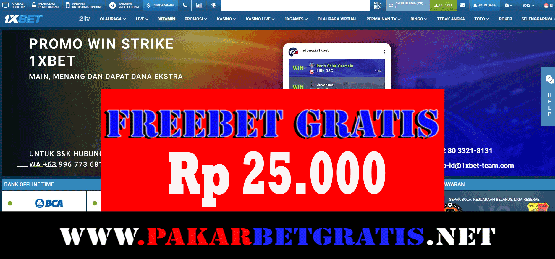 Freebet Gratis 1xbet Rp 25.000 Tanpa Deposit