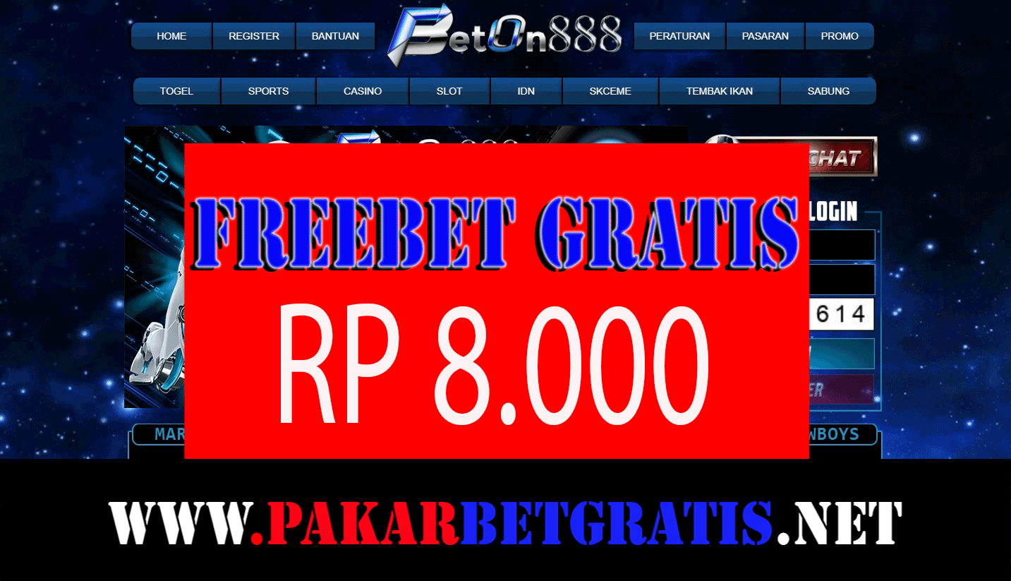 Freebet Gratis Rp 8.000 Tanpa Deposit