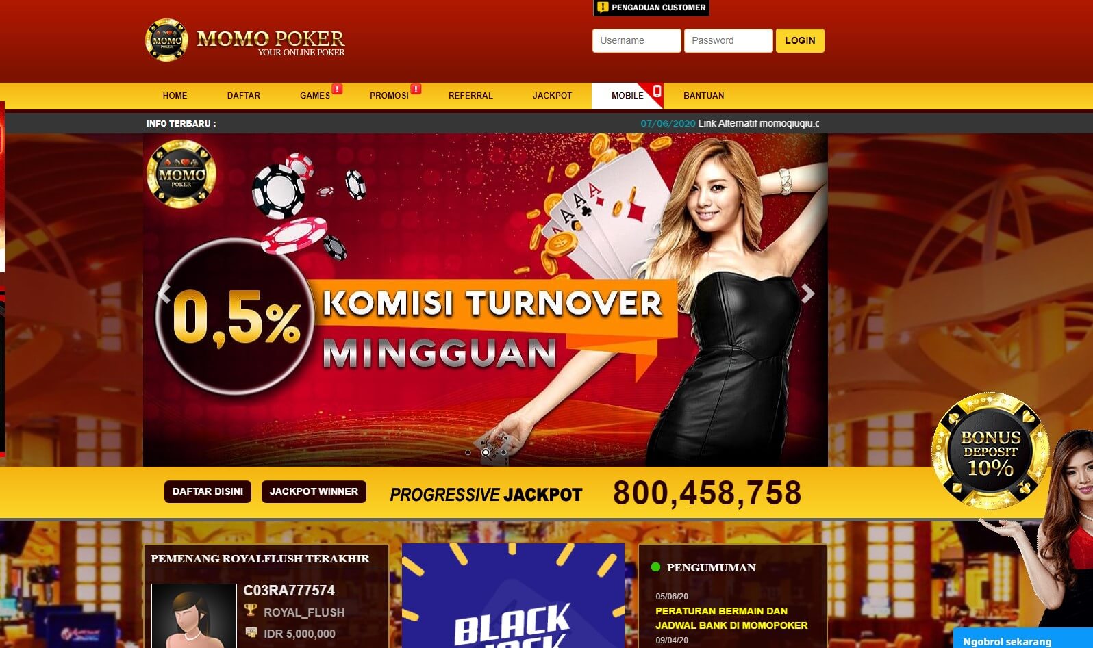 Link alternatif momopoker