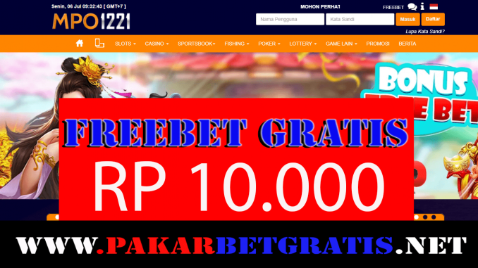 Freebet Gratis mpo1221 Rp 10.000 Tanpa Deposit
