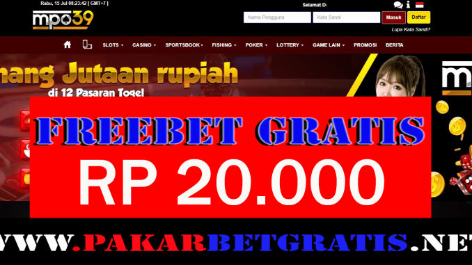 Freebet Gratis Mpo39 Rp 20.000 Tanpa Deposit