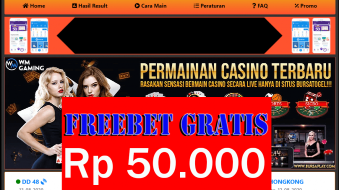 Freebet Gratis bursatogel Rp 50.000 Tanpa Deposit