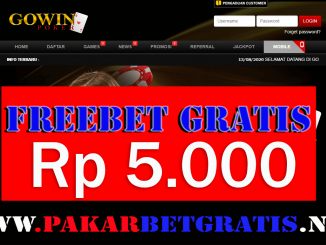 Freebet Gratis Gowinpoker Rp 5.000 Tanpa Deposit