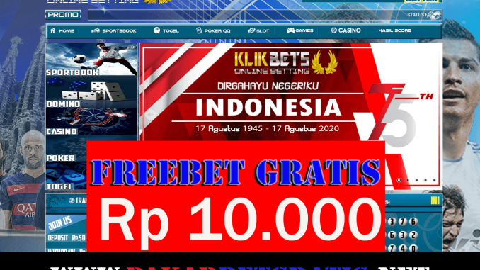 Freebet Gratis Klikbets Rp 10.000 Tanpa Deposit