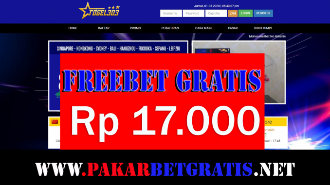 Freebet Gratis Rp 17.000 Togel303 Tanpa Deposit