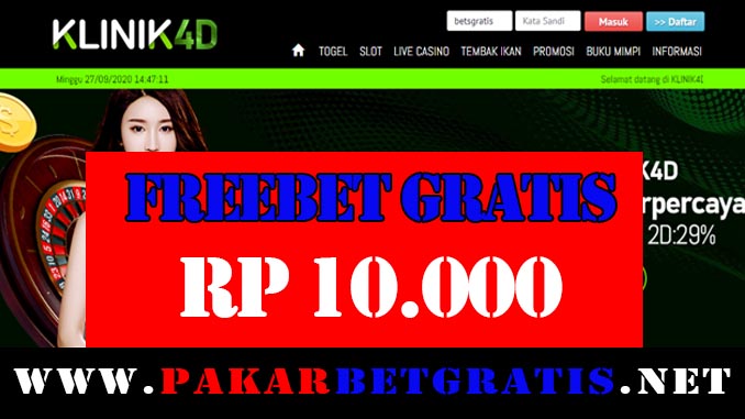 Situs Klinik4D Freebet Rp 25.000 Tanpa Deposit