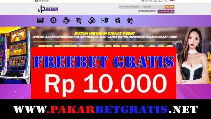 Freebet Gratis Jpdewa Rp 10.000 Tanpa Deposit