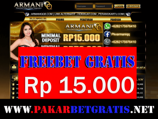 Situs ArmaniQQ Freebet Gratis Rp 15.000 Tanpa Deposit