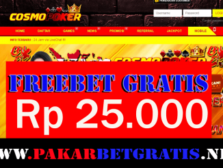 Situs CosmoPoker Freebet Gratis Rp 25.000 Tanpa Deposit