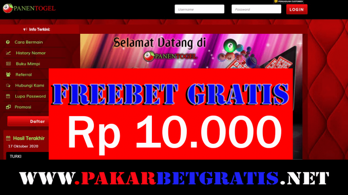 Situs PanenTogel Freebet Gratis Rp 10.000 Tanpa Deposit