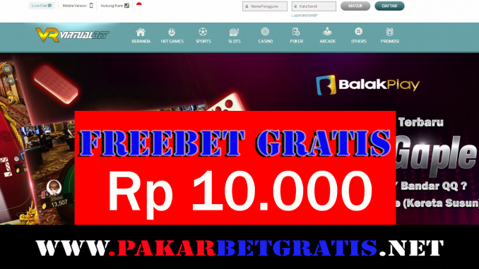 Situs VirtualBet Freebet Gratis Rp 10.000 Tanpa Deposit