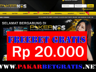 PokerNos Freebet Gratis Rp 20.000 Tanpa Deposit
