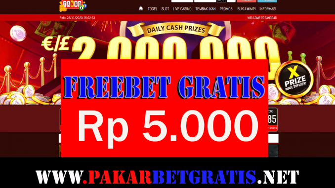 tango4d Freebet Gratis Rp 5.000 Tanpa Deposit