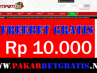 SimpatiQQ Freebet Gratis Rp 10.000 Tanpa Deposit