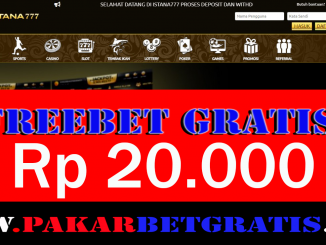 Freebet gratis istana777 Rp 20.000 Tanpa Deposit