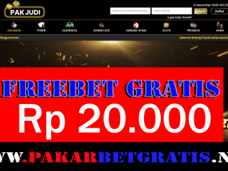 PakJudi Freebet Gratis Rp 20.000 Tanpa Deposit