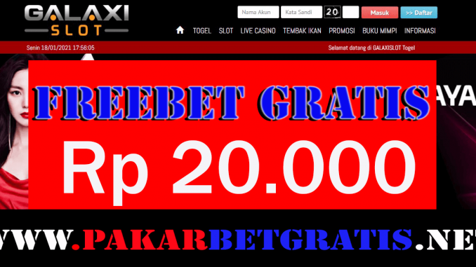 GalaxiSlot Freebet Gratis Rp 20.000 Tanpa Deposit