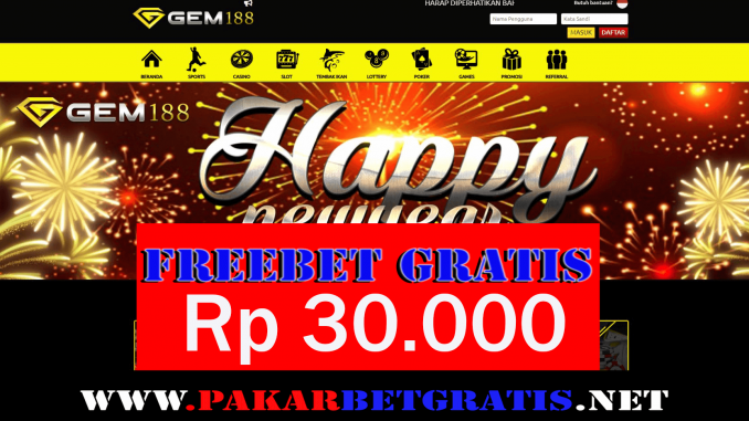 Gem188 Freebet Gratis Rp 30.000 Tanpa Deposit