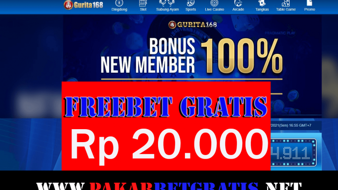 Gurita168 Freebet Gratis Rp 20.000 Tanpa Deposit