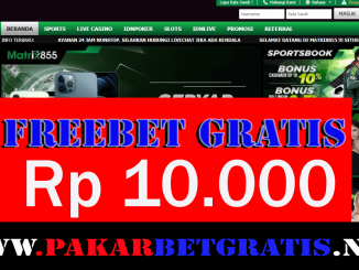 Matrix855 Freebet Gratis Rp 10.000 Tanpa Deposit