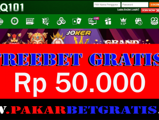 QQ101 Freebet Gratis Rp 50.000 Tanpa Deposit