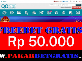 QQ288 Freebet Gratis Rp 50.000 Tanpa Deposit