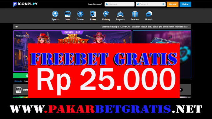 iconplay Freebet Gratis Rp 25.000 Tanpa Deposit