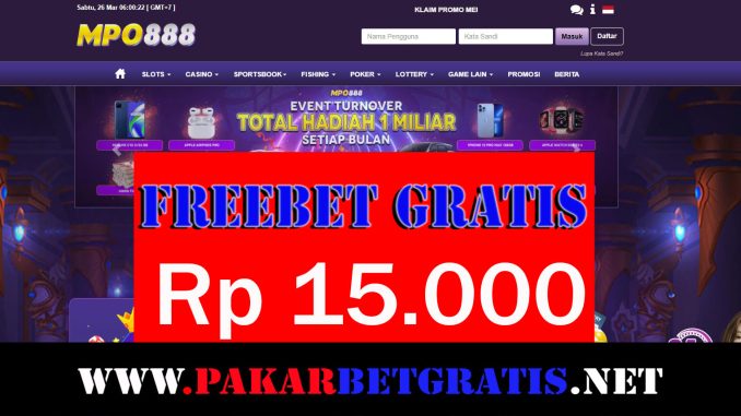 mpo888 Freebet Gratis Rp 15.000 Tanpa Deposit